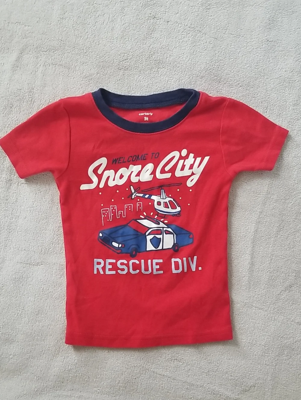 Carter's Kids Red Short-Sleeve 'Snore City' Pajama Tee